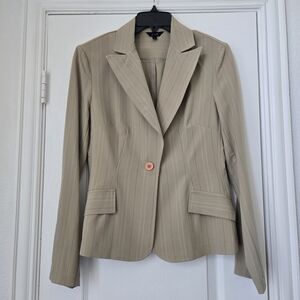 Zinc Beige Vintage Pinstripe Blazer - Size L - NEW